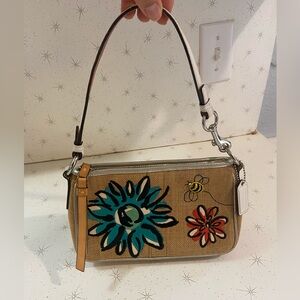 Coach Flowers and Bees Canvas Handbag